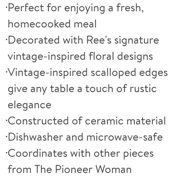 ❤️ New Pioneer Woman Sweet Romance Blossoms 12 Piece Dinnerware Set - Picture 3 of 7